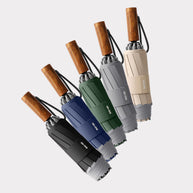 GD. One Regenschirm mit 105cm | Automatik, Holzgriff & Geschenk-Verpackung