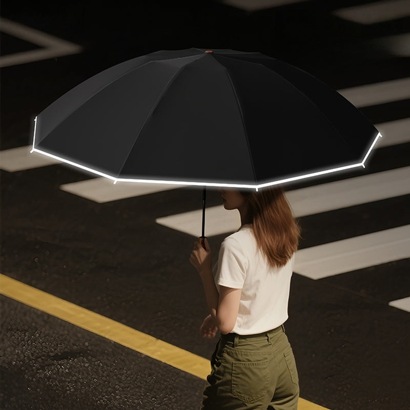GD. One Regenschirm mit 105cm | Automatik, Holzgriff & Geschenk-Verpackung