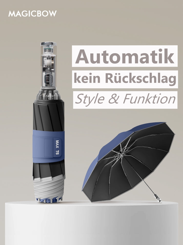 Magic Bow Regenschirm mit 123cm | Automatik, Taschenlampe & Geschenk-Verpackung