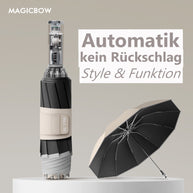 Magic Bow Regenschirm mit 123cm | Automatik, Taschenlampe & Geschenk-Verpackung
