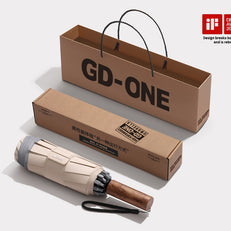 GD. One Regenschirm mit 105cm | Automatik, Holzgriff & Geschenk-Verpackung