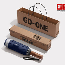 GD. One Regenschirm mit 105cm | Automatik, Holzgriff & Geschenk-Verpackung
