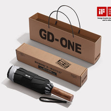 GD. One Regenschirm mit 105cm | Automatik, Holzgriff & Geschenk-Verpackung